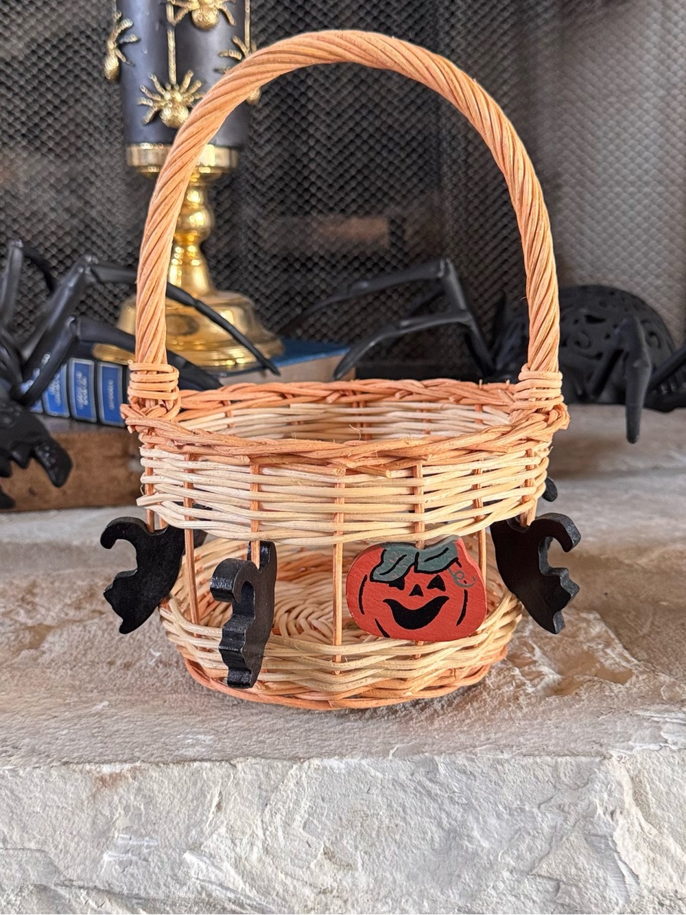 Halloween Small Wicker Basket
